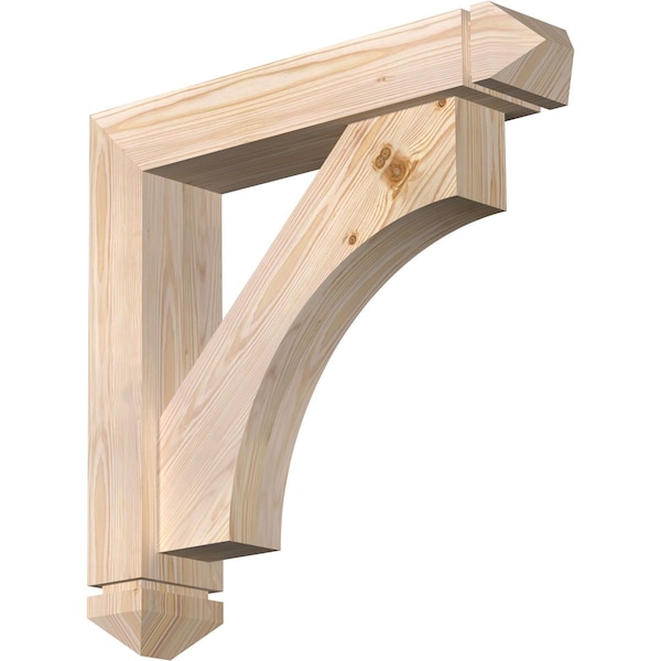 Ekena Millwork Westlake Arts and Crafts Smooth Bracket w/ Offset Brace, Douglas Fir, 5 1/2"W x 26"D x 26"H BKT0604X26X26WTL03SDF - main